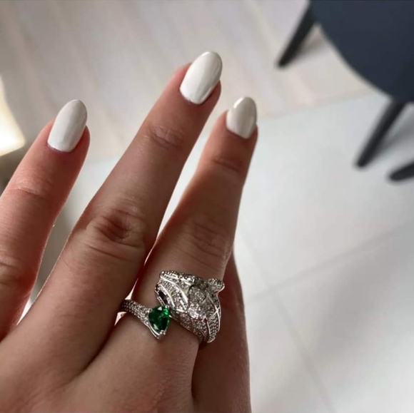 New Panther, Silver Tone Fashion Ring - Picture 3 of 6